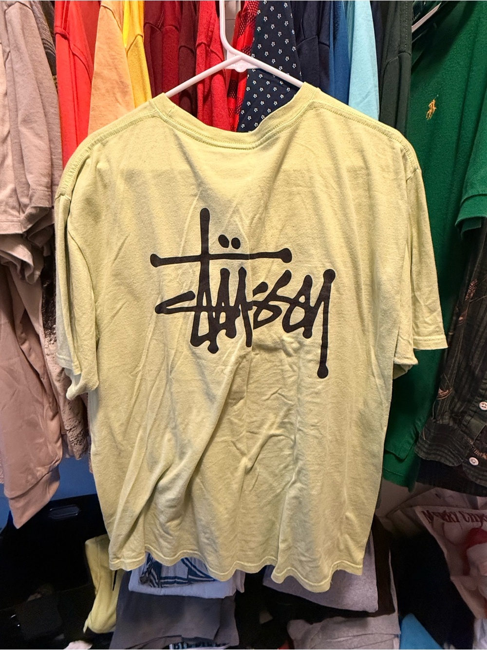Stussy Light Green Graphic Logo Short Sleeve Tee